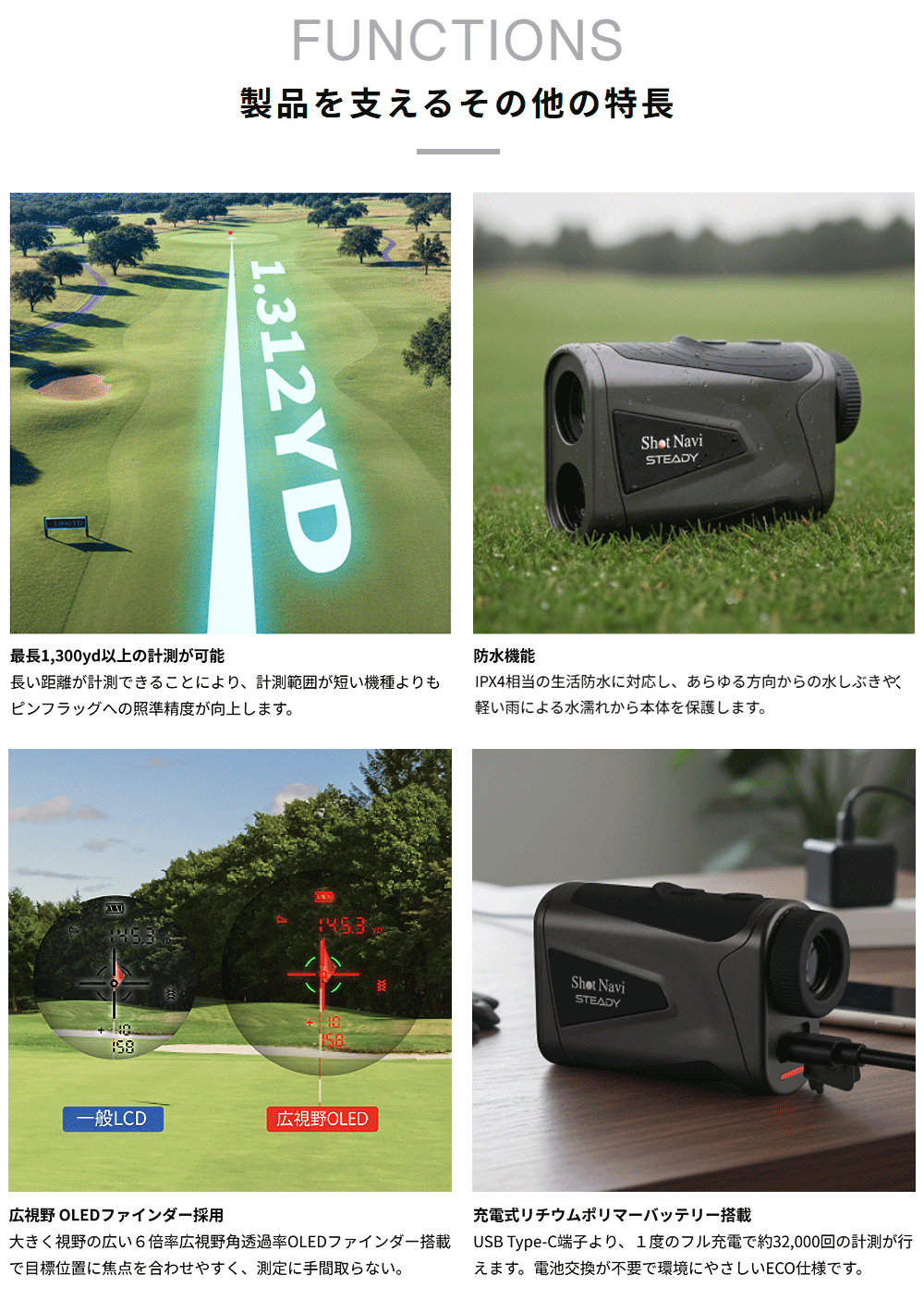 テクタイト ShotNavi ショットナビ 正規品 STEADY ステディ 2026新製品