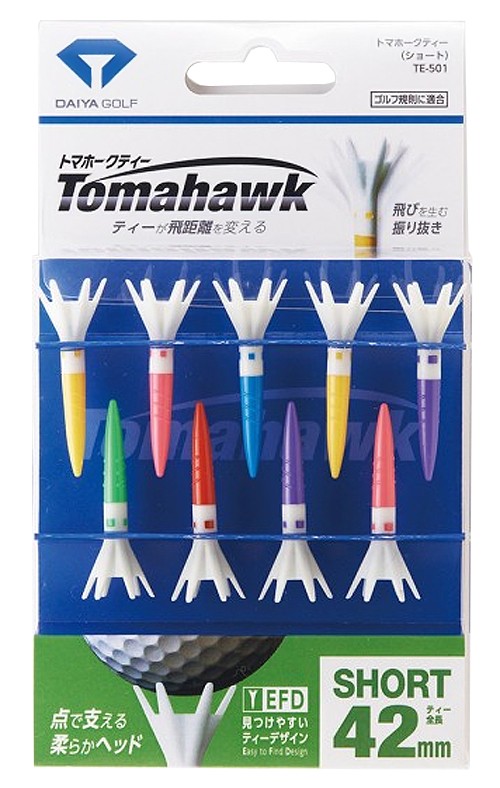 DAIYA GOLF(ダイヤゴルフ)日本正規品 Tomahawk(トマホークティー) ショート 「全長42mm(9本入) TE-501」 EZAKI  NET GOLF - 通販 - PayPayモール