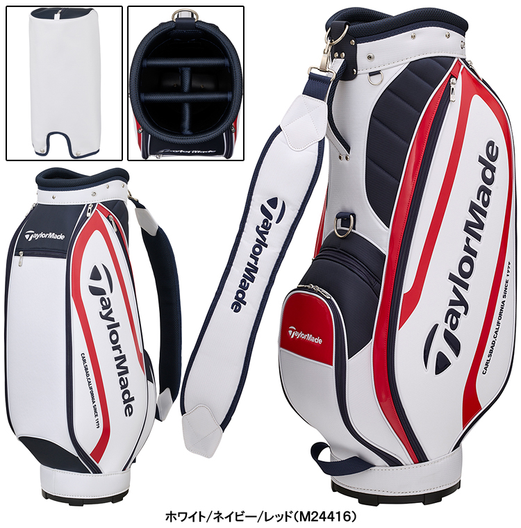 TaylorMade キャディバッグ ホワイト/ネイビー/レッド TaylorMade（テーラーメイド） 正規品 TRUE-LITE トゥルーライト