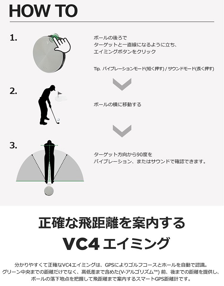 voice caddie ボイスキャディ 正規品 VC4 Aiming 「 エイミング機能 