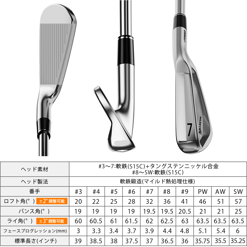 DUNLOP（ダンロップ） ZXi7 アイアン NSPRO MODUS3 TOUR115スチール
