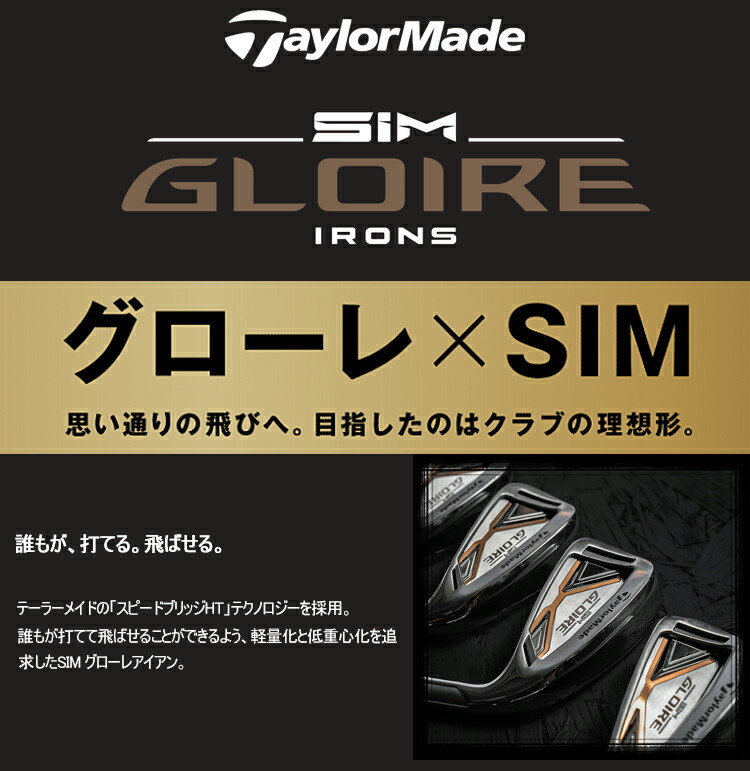 TaylorMade テーラーメイド シム グローレ アイアン 5本セット