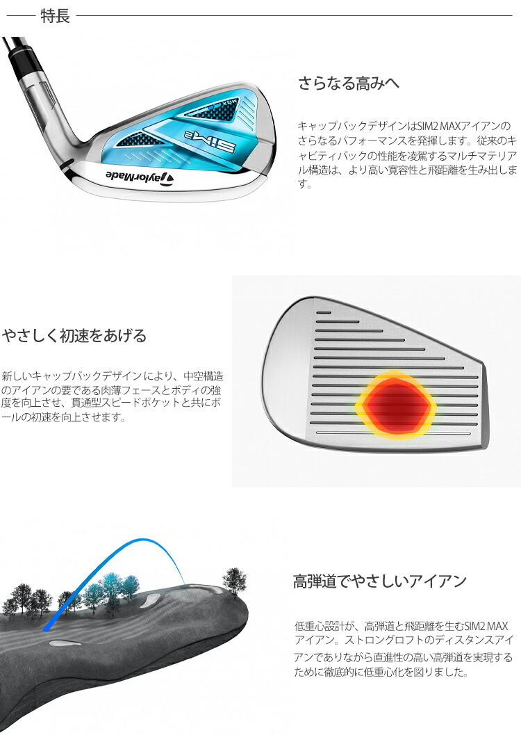 TaylorMade（テーラーメイド） シム ツー マックス 単品アイアン