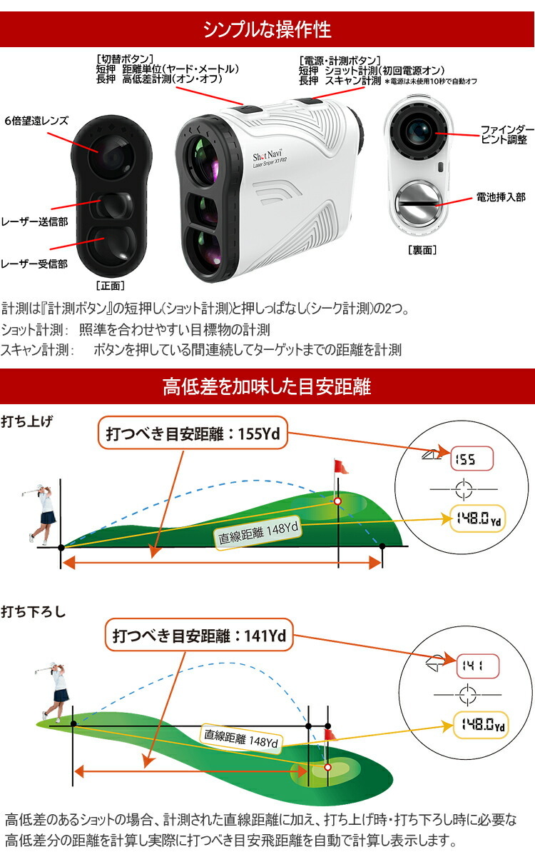 ShotNavi（ショットナビ） レーザースナイパー エックスワン フィット