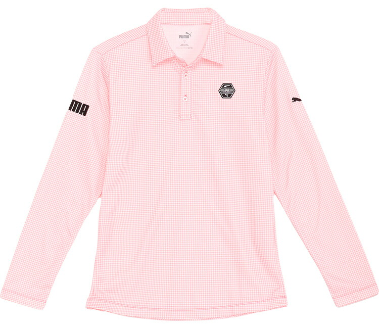 PUMA GOLF プーマ ゴルフ ニット ジャケット 千鳥 格子柄 O PUMA プーマ ゴルフ AOP 千鳥柄 ポロシャツ 長袖 メンズ ゴルフ