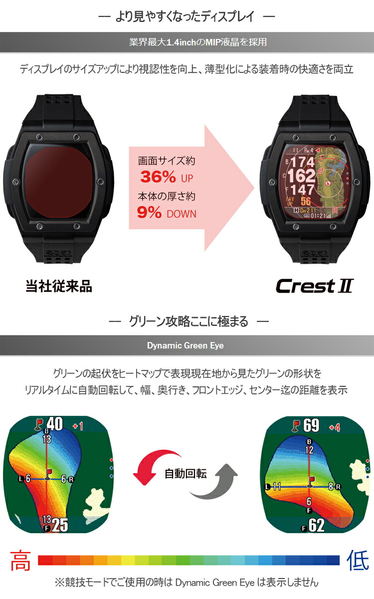 ShotNavi ショットナビ クレスト ツー Dynamic Green Eye機能 ShotNavi ショットナビ クレスト ツー Dynamic Green Eye機能