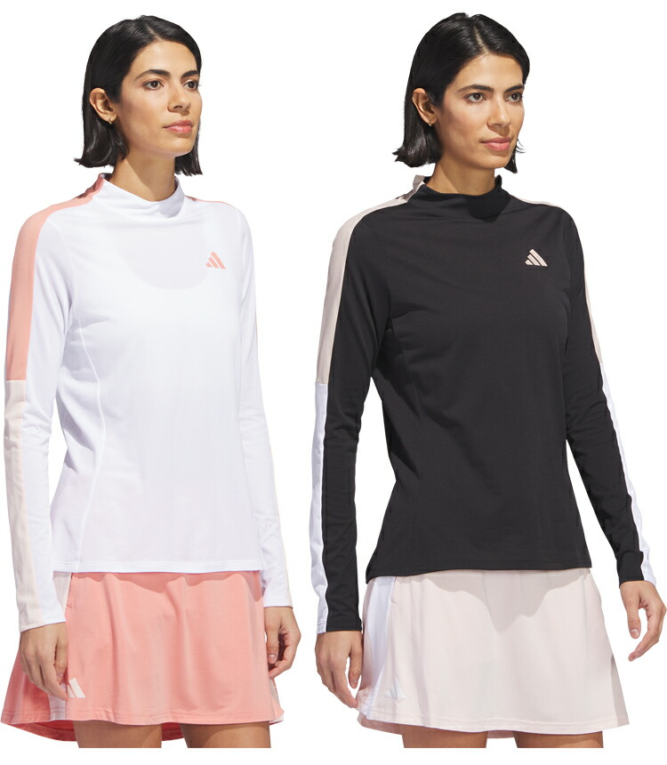 adidas アディダス ゴルフ サイドカラーブロック モックネック L