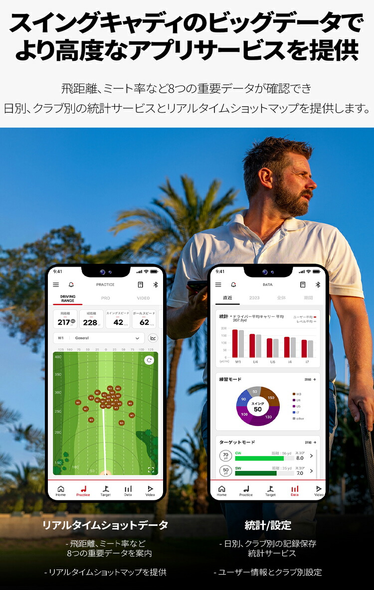 Amazon | ボイスキャディ ゴルフ 弾道測定器 Swing Caddie 4