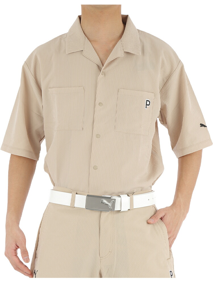 新品 PUMA GOLF ストレッチ グラフィック 半袖 ジャケット (L)　Ⓗ 送料無料 新品 PUMA GOLF グラフィック ストレッチ 半袖