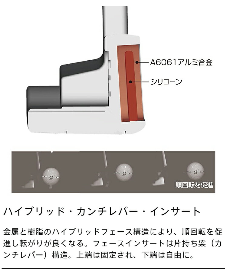 楽天市場】ブリヂストンゴルフ パター 【標準品】BRIDGESTONE