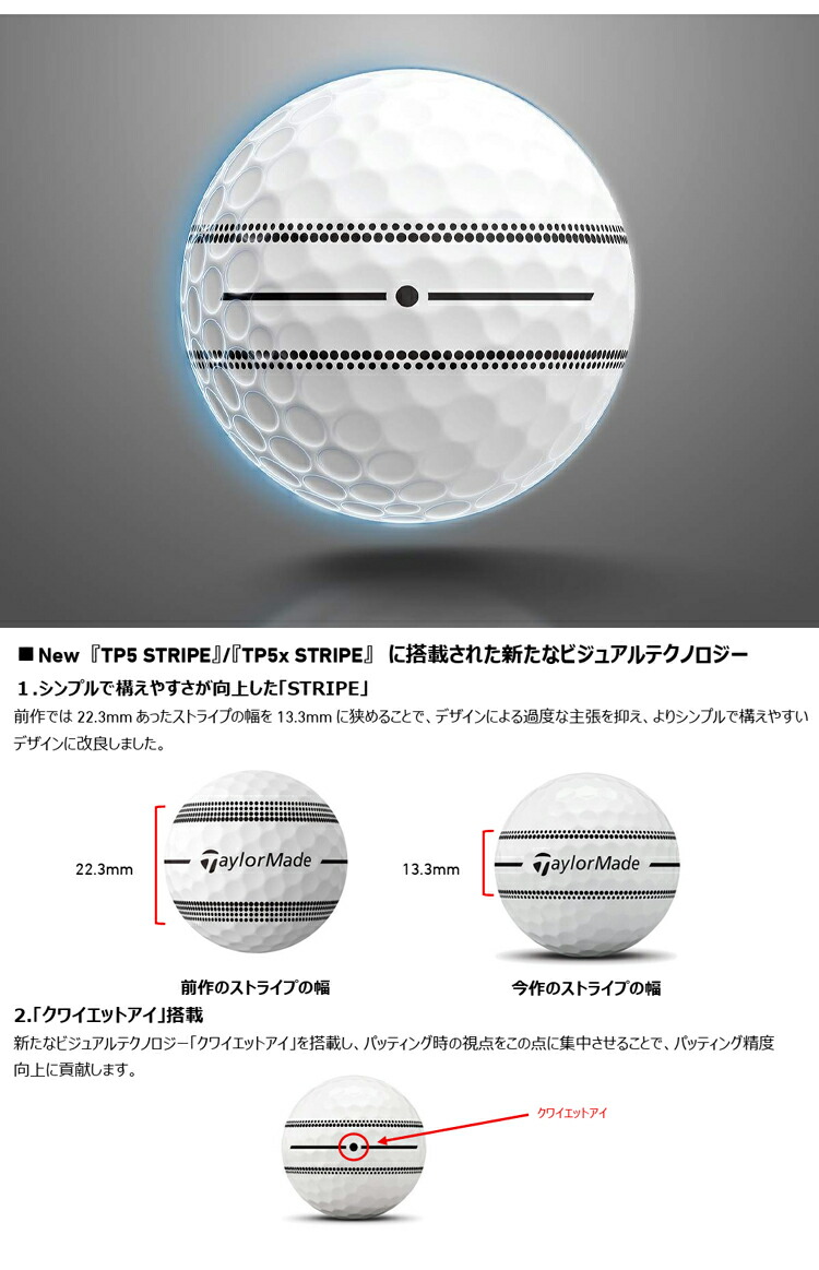 TaylorMade（テーラーメイド） P5倍 TP5 ストライプ シリーズ ゴルフ