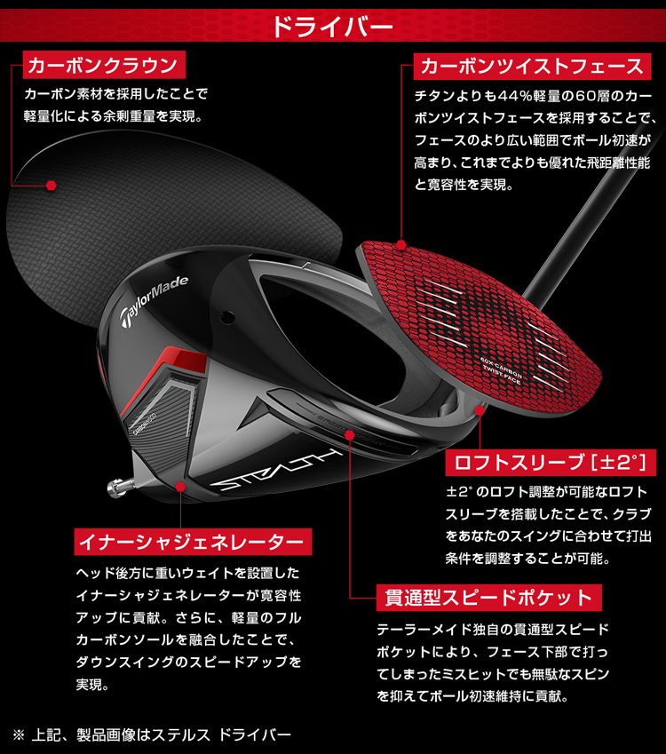 TaylorMade - 新品 テーラーメイド ステルス 純正 テンセイレッド TM 50S ドライバー TaylorMade（テーラーメイド） ステルス ドライバー TENSEI RED