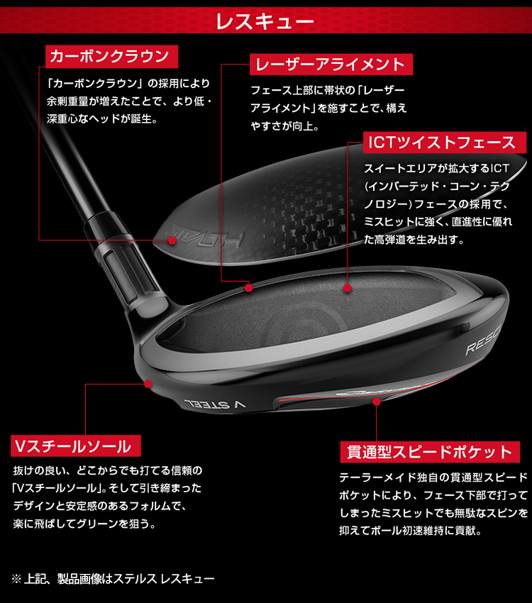 2022年モデル日本仕様20％OFF テーラーメイド ステルス レスキュー KBS MAX MT85 JP スチールシャフト「TaylorMade  STEALTH RESCUE ユーティリティ」