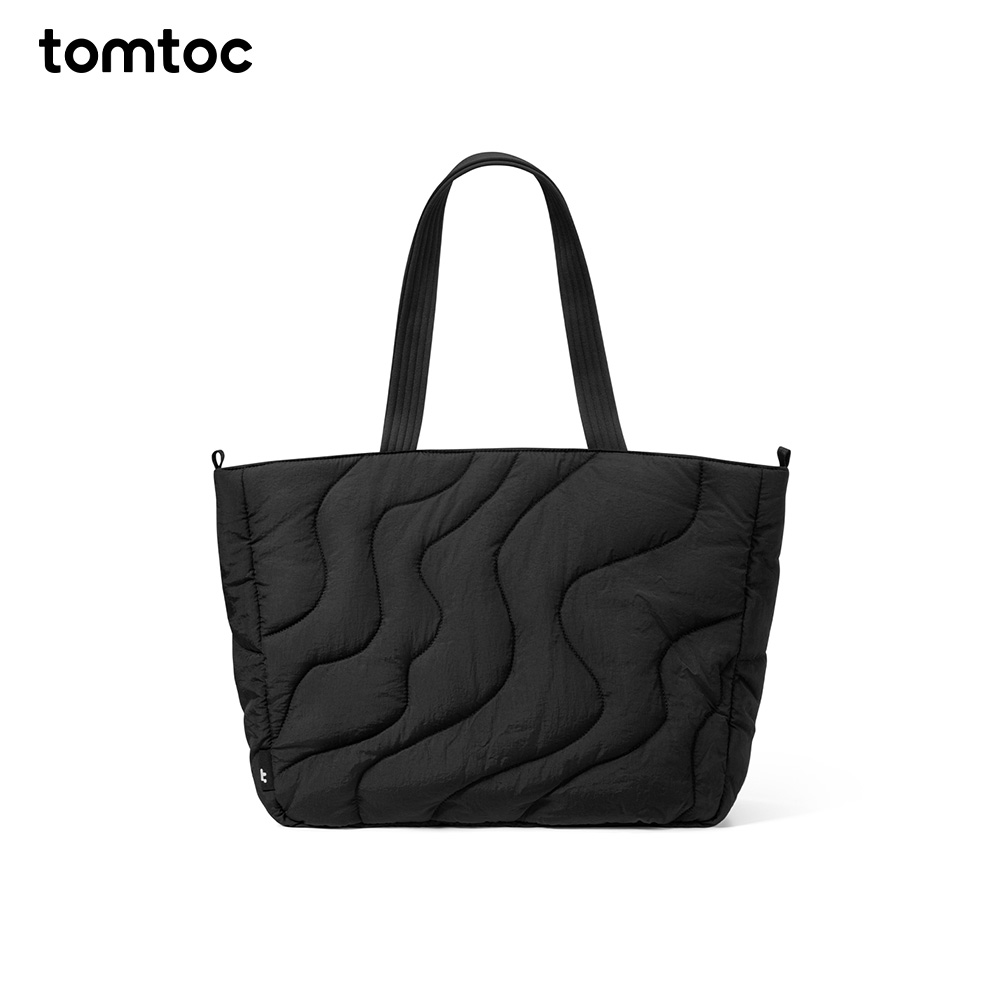 【Mサイズ：13.5L】Terra-T38 ノートパソコン トートバッグ tomtoc ふわふわ レディース ショルダーバッグ A4対応 キルティング 肩掛け 撥水 iPad MacBook Proの画像