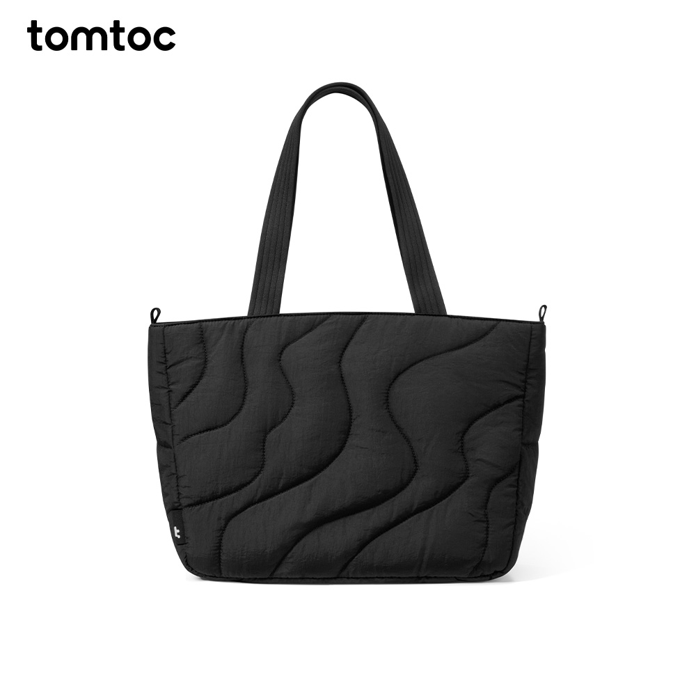【Sサイズ：10L】Terra-T38 ノートパソコン トートバッグ tomtoc ふわふわ レディース ショルダーバッグ A4対応 キルティング 肩掛け 撥水 iPad MacBook Proの画像