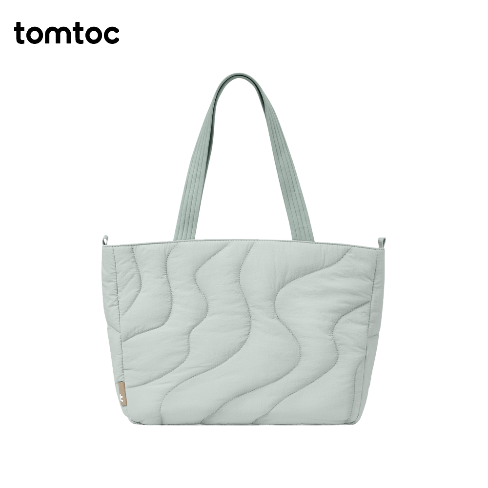 【Sサイズ：10L】Terra-T38 ノートパソコン トートバッグ tomtoc ふわふわ レディース ショルダーバッグ A4対応 キルティング 肩掛け 撥水 iPad MacBook Proの画像