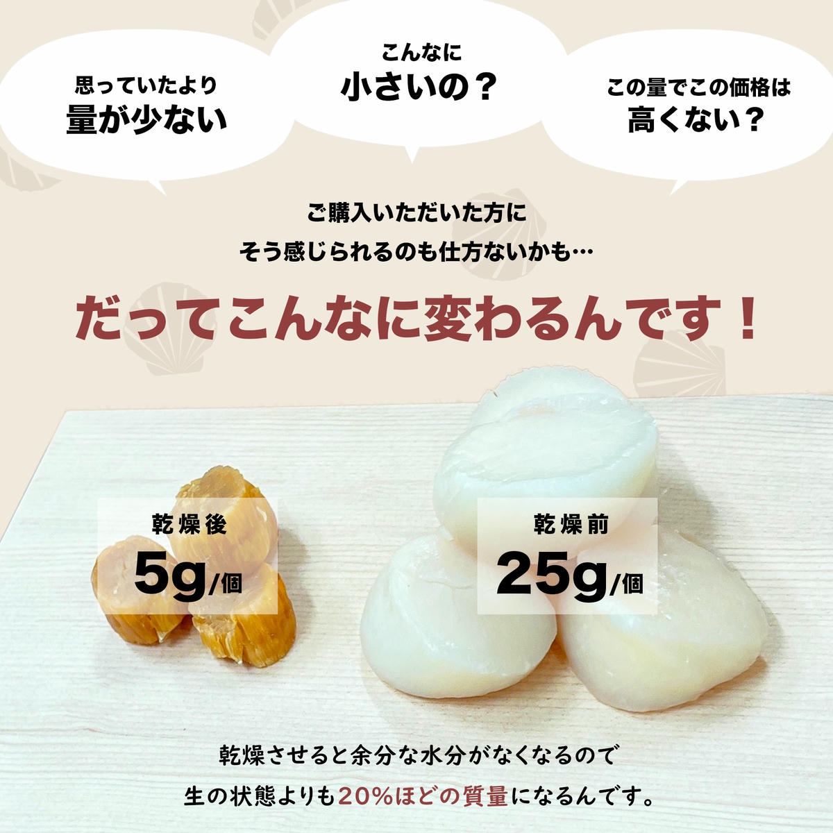 ホタテ干し貝柱SAサイズ