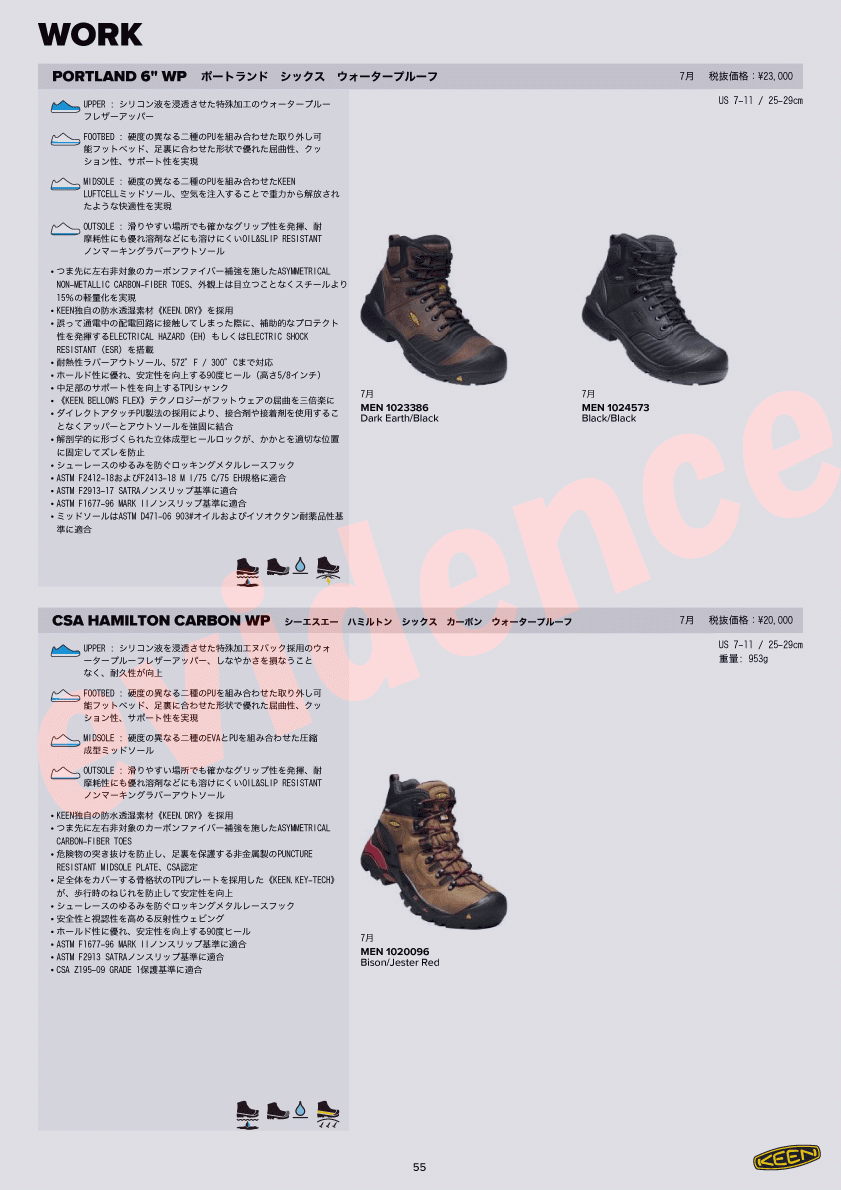 KEEN（キーン） シーエスエー ハミルトン シックス カーボン