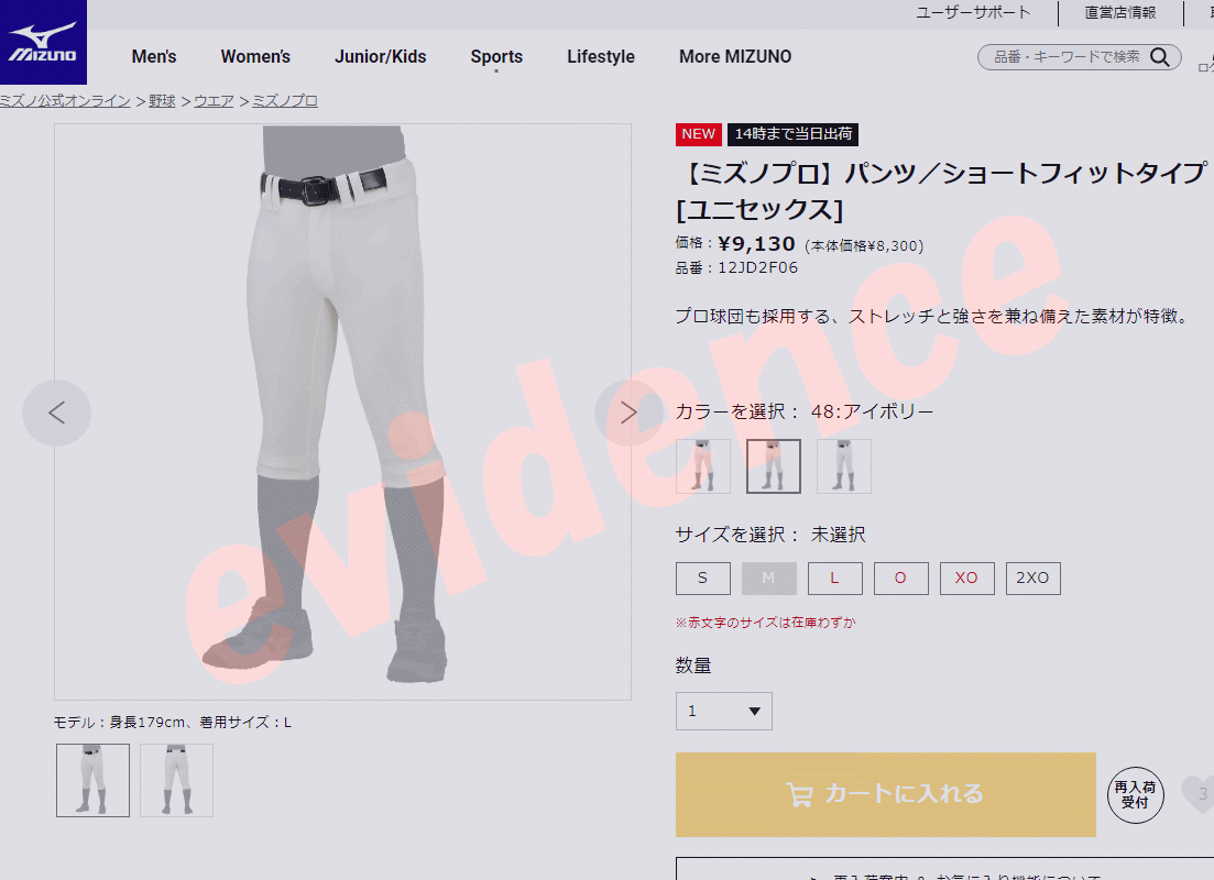 ミズノ MIZUNO 野球 【ミズノプロ】パンツ/ショートフィットタイプ