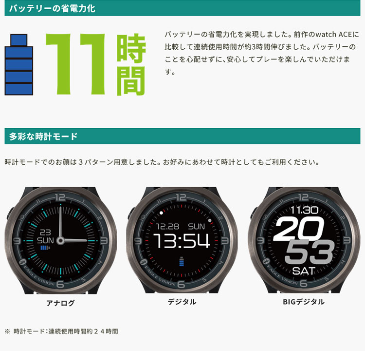 EAGLE VISION イーグルビジョン エース プロ GPSゴルフナビ 腕時計型