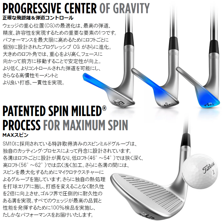 Titleist（タイトリスト） VOKEY SM10 ウェッジ ツアークローム 46〜54