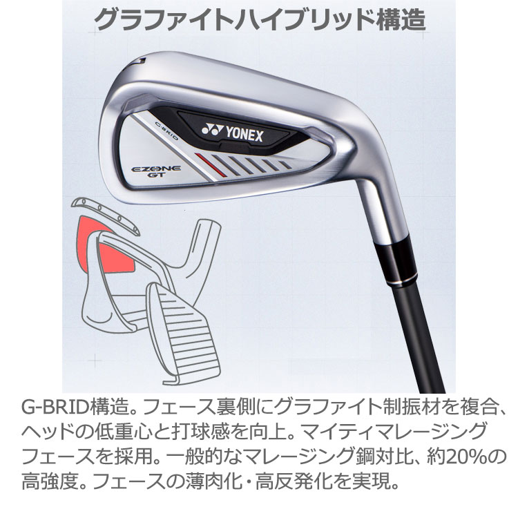 ヨネックス EZONE GT アイアン レフティ 単品 スチール YONEX GOLF イーゾーン 日本製 2024年モデル YONEX（ヨネックス） EZONE GT アイアン レフティ 4本セット スチール