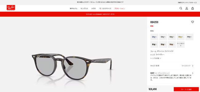 Ray-Ban（レイバン） サングラス RB4259 Ray-Ban RB4259F 710/87 53 20