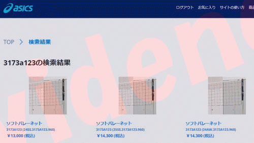 ASICS アシックス ソフトバレーネット 3173A123-960