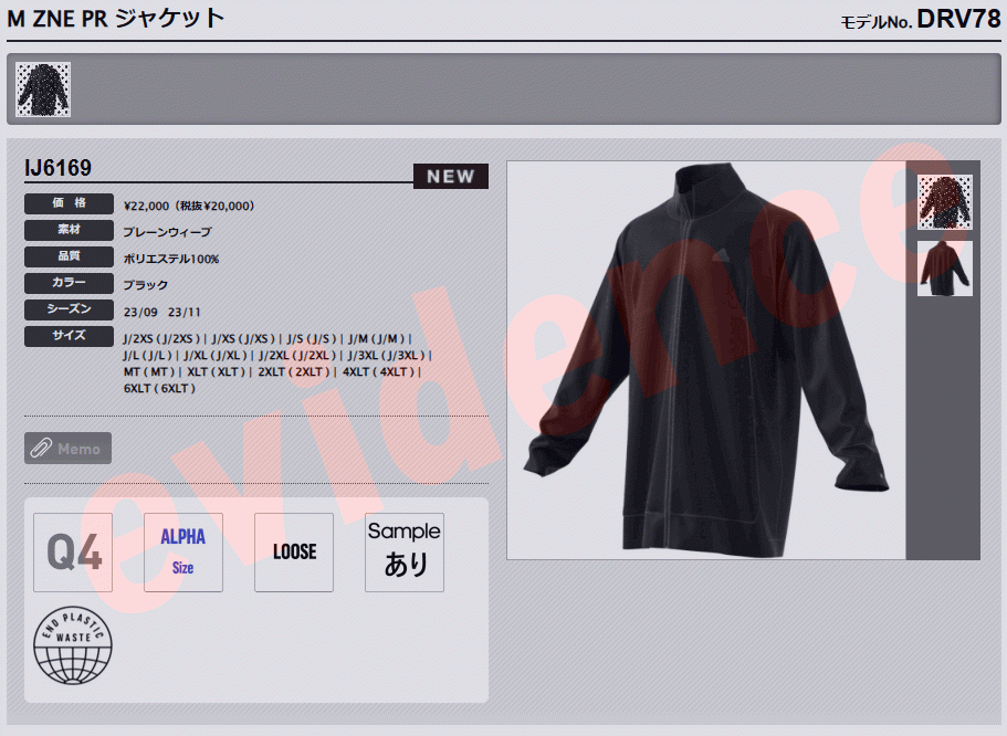 adidas（アディダス） M ZNE PR ジャケット DRV78-IJ6169 メンズ