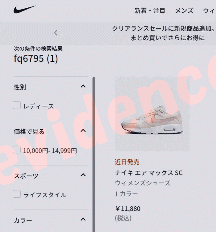 NIKE ナイキ ウィメンズ エア マックス SC FQ6795-100