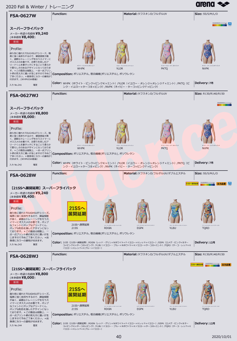 アリーナ 水泳 スーパーフライバック レディース FSA-0628W-RDGN メール便送料無料 返品不可 : イーゾーン スポーツ - 通販 ...