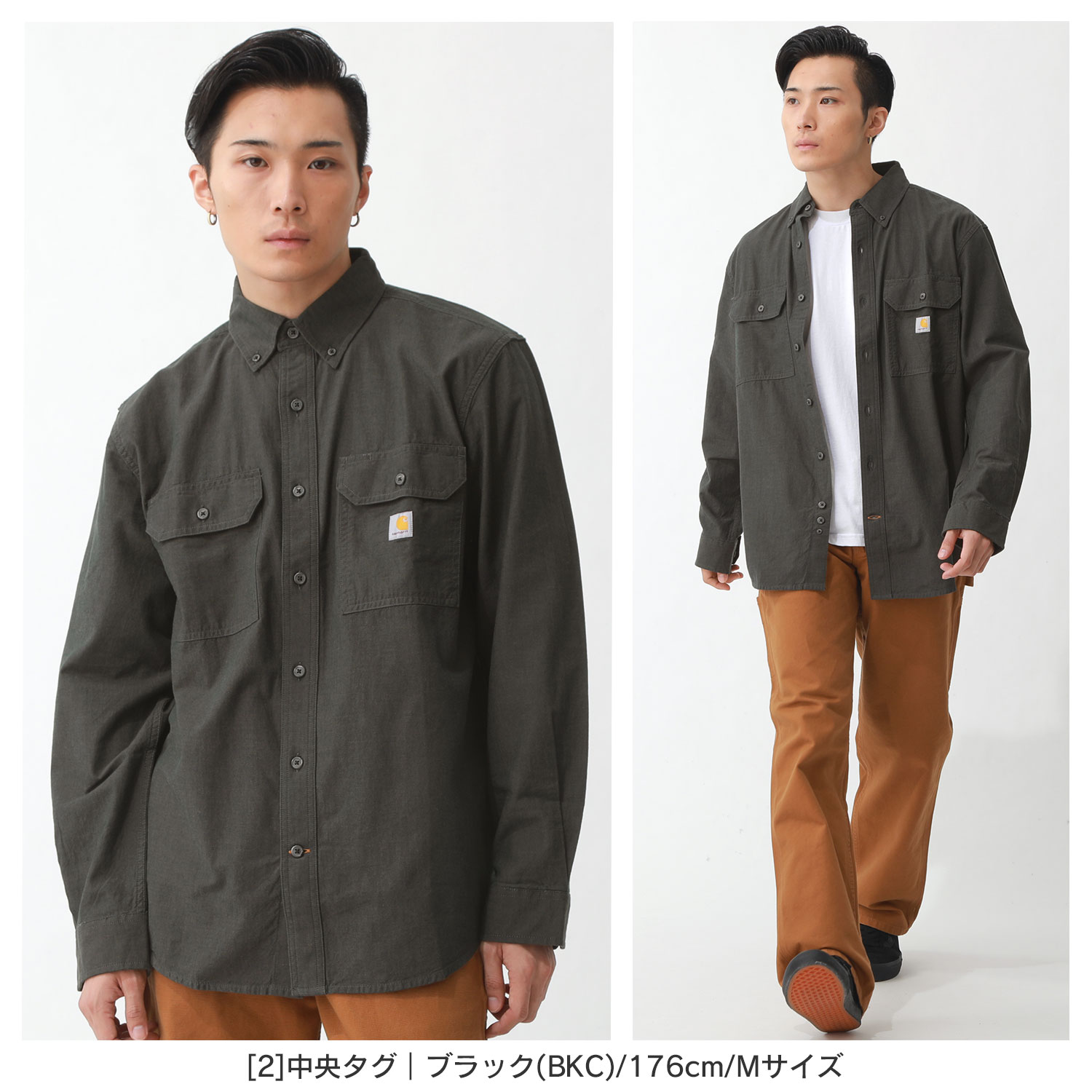 Carhartt カーハート 長袖シャツ メンズ 無地 シャンブレー 長袖 シャツシャツ 104368 USAモデル