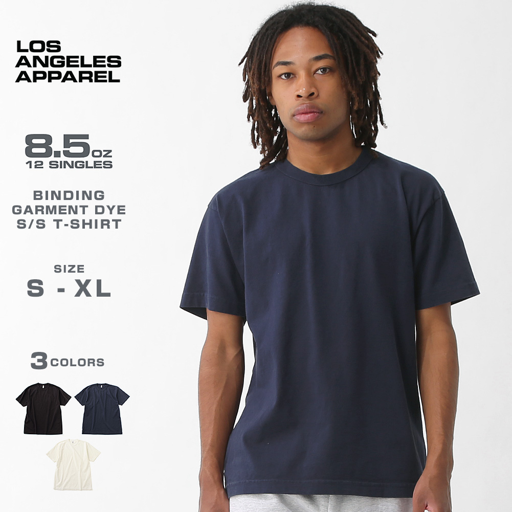 Los Angeles Apparel 1801MW Unisex Short Sleeve Mineral Wash Tee in