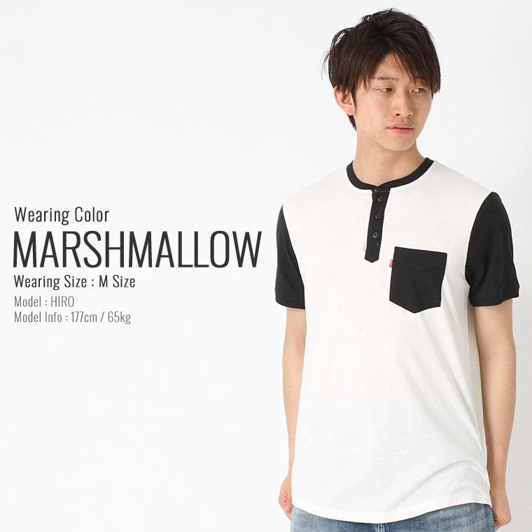 Levi's リーバイス Tシャツ 半袖 メンズ ヘンリーネック USA