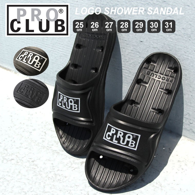 プロクラブ サンダル メンズ PRO CLUB スポーツサンダル シャワーサンダル スリッパ メンズ ブラック 黒 靴 シューズ