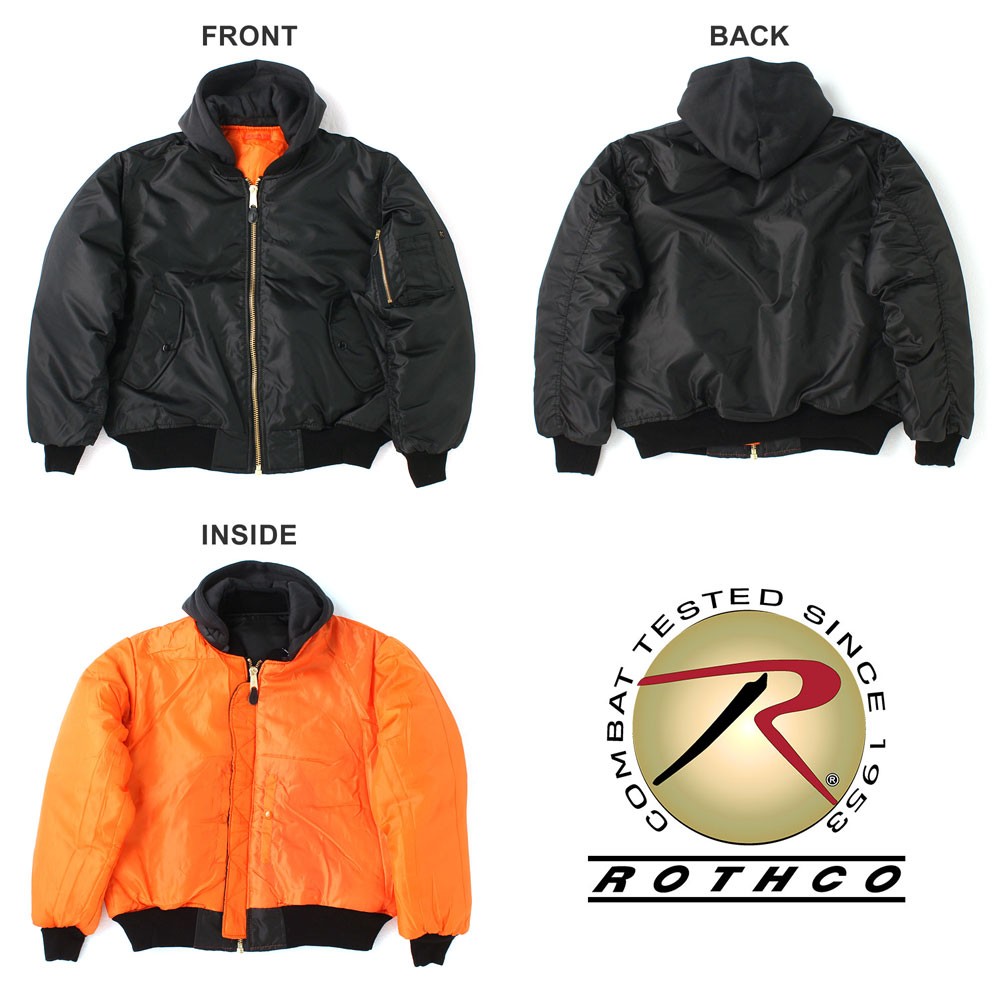 極美品　ロスコ　中綿　Rothco MA-1 ブラック　XL ROTHCO ロスコ MA-1 ジャケット メンズ 大きいサイズ ワッペン