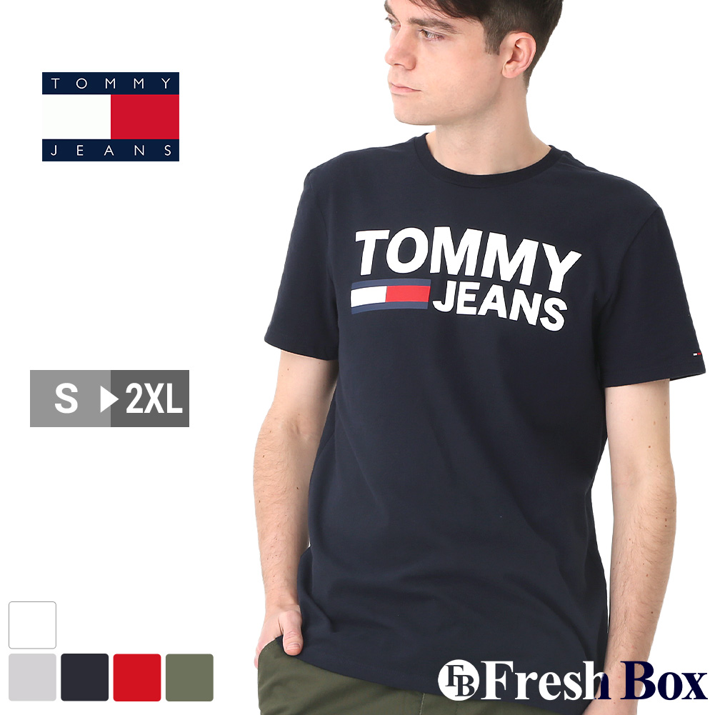 TOMMY HILFIGER トミーヒルフィガー Tシャツ 半袖 メンズ ロゴ プリント USAモデル 78J1901 【メール便可】