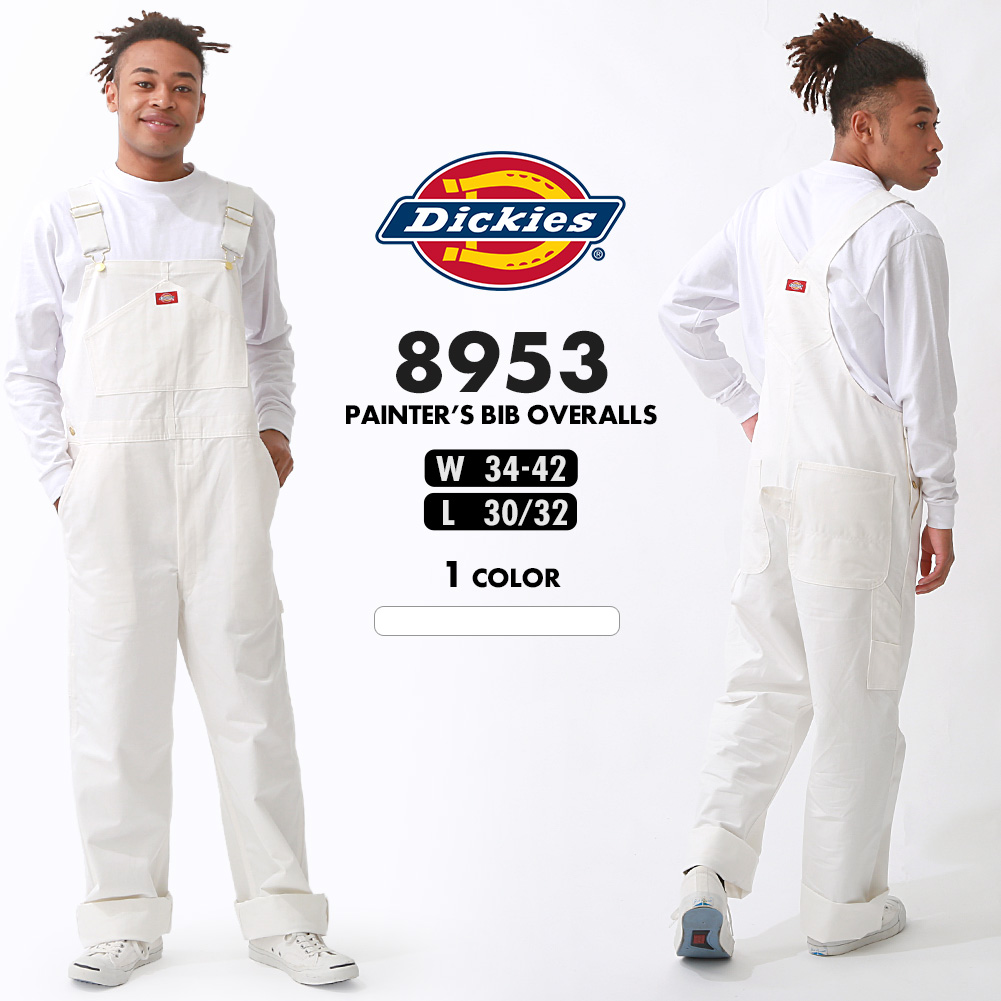 Dickies ディッキーズ オーバーオール メンズ サロペット 白 作業着 作業服 大きいサイズ ペインター dickies-8953 USAモデル