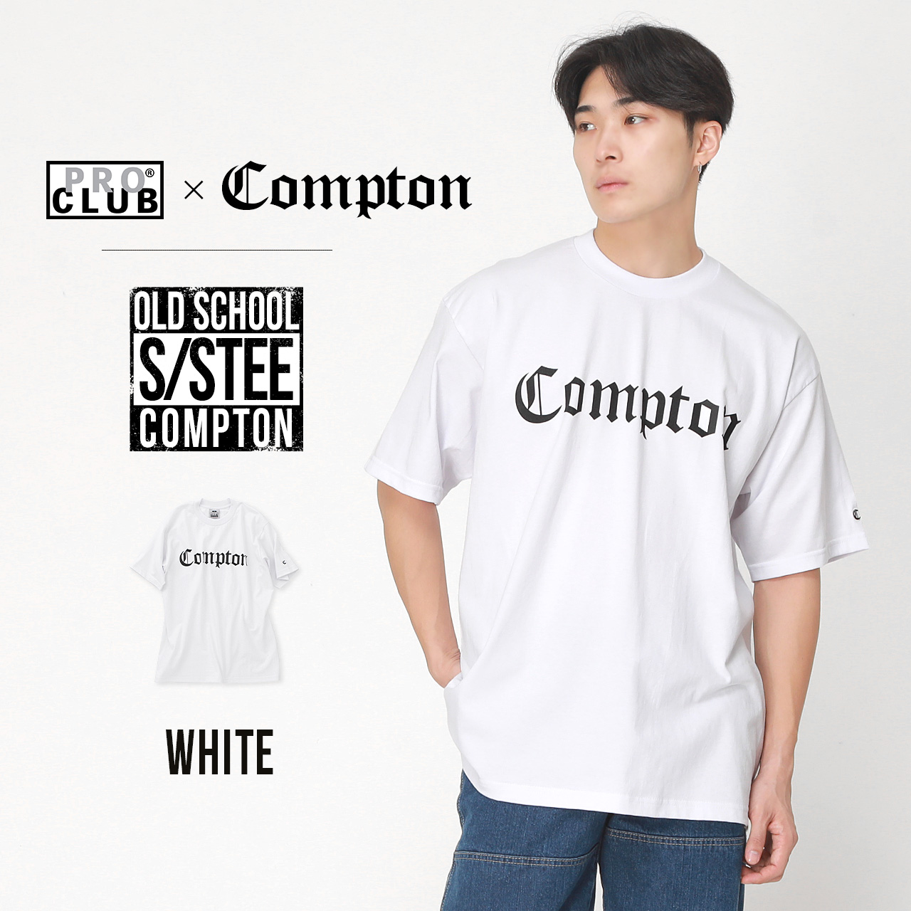 PRO CLUB（プロクラブ） COMPTON コンプトン 半袖Tシャツ メンズ
