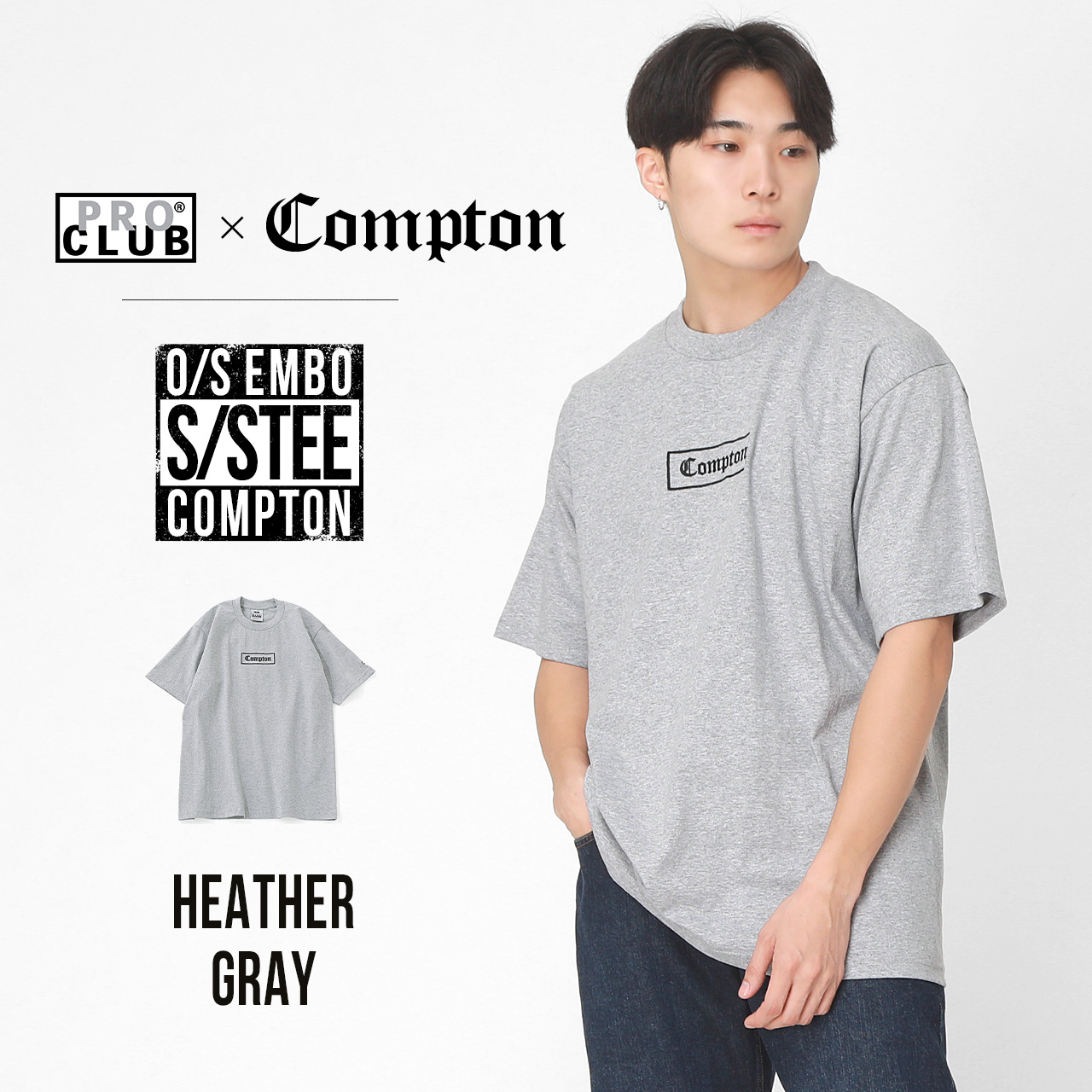 PRO CLUB プロクラブ COMPTON コンプトン 半袖Tシャツ メンズ 大きいサイズ 厚手 刺繍 ロゴ シンプル 大きめ ヘビーウェイト  アメカジ USAモデル【メール便可】 : comxpc0023 : freshbox - 通販 - Yahoo!ショッピング