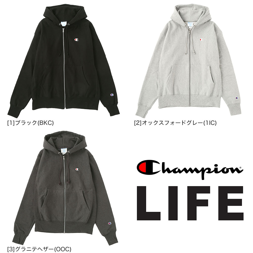 【送料無料】 チャンピオン パーカー ジップアップ メンズ レディース 裏起毛 ロゴ プリント XS-3XL GF69 Y06145 REVERSE  WEAVE USAモデル Champion 4L