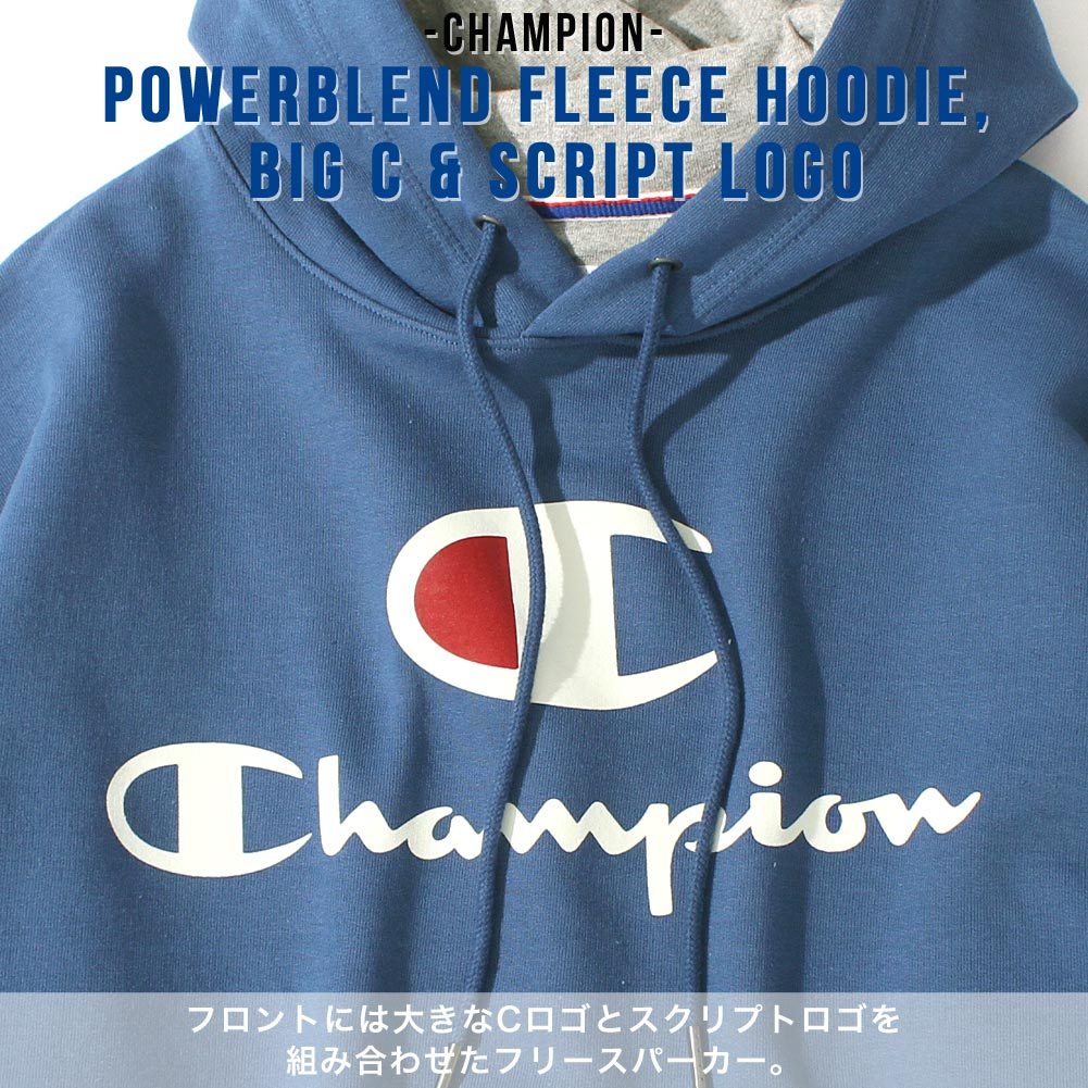 Powerblend Fleece Hoodie, Big C & Script Logo