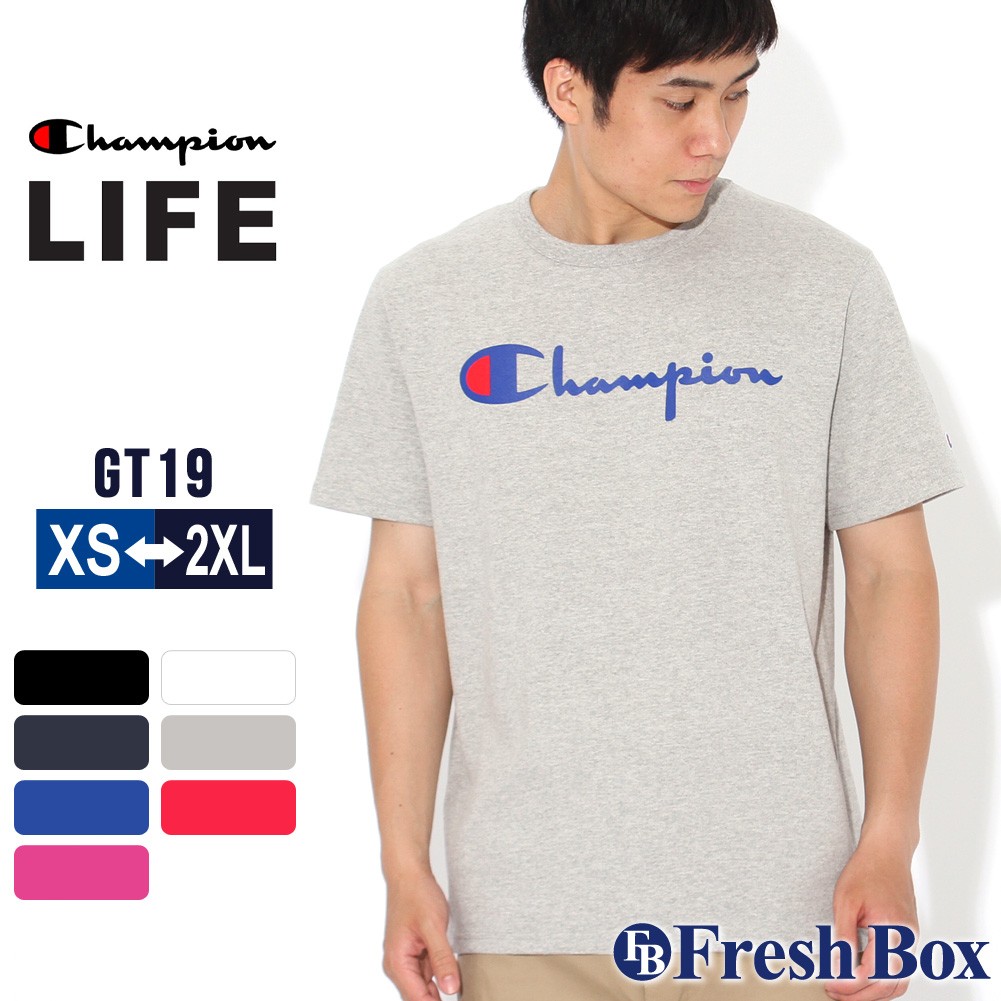 【送料無料】 Champion チャンピオン Tシャツ 半袖 ヘビーウェイト 厚手 メンズ ロゴ 半袖Tシャツ 大きいサイズ アメカジ USA規格  GT19-Y08254 【メール便可】