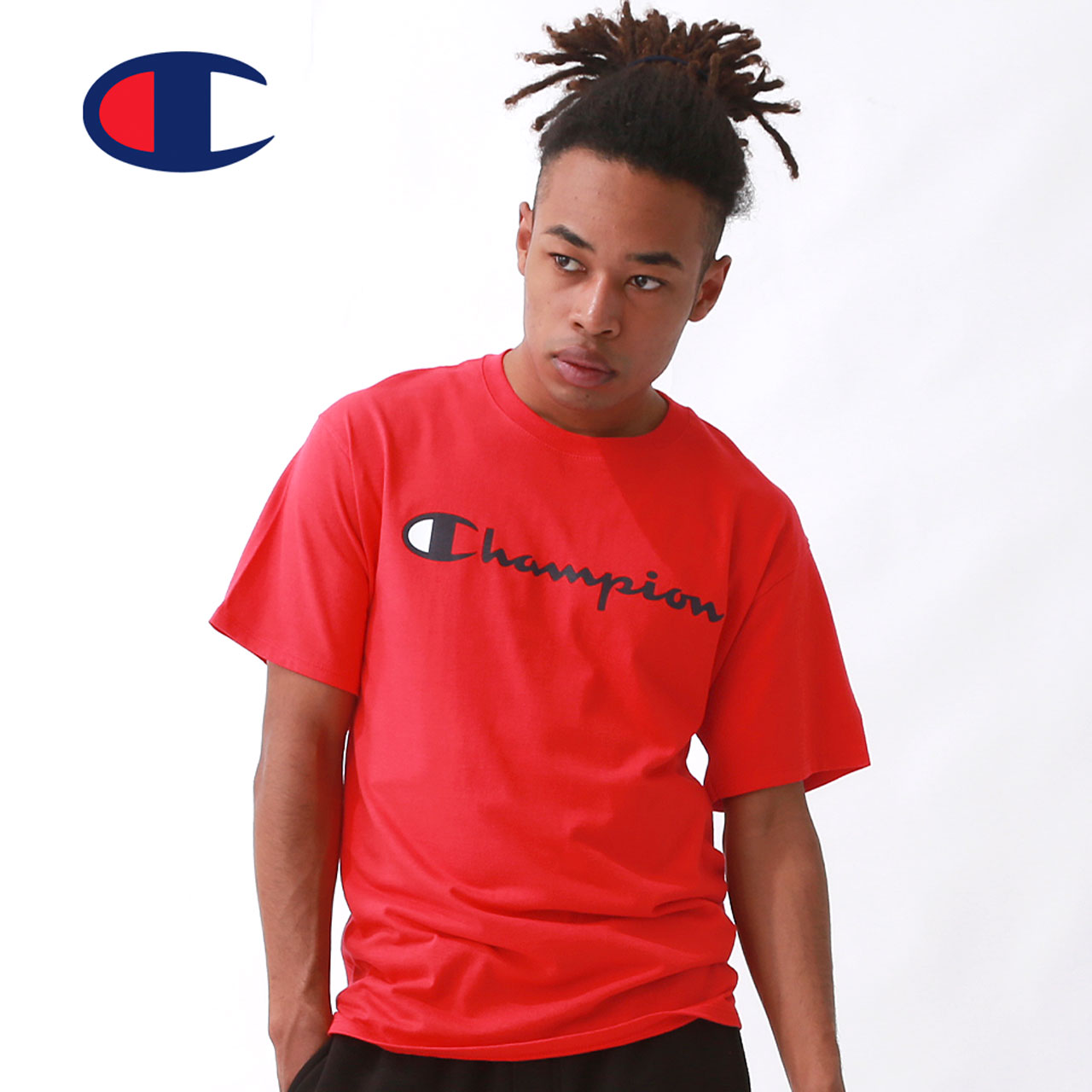 送料無料】 Champion チャンピオン Tシャツ 半袖 メンズ フロントロゴ 