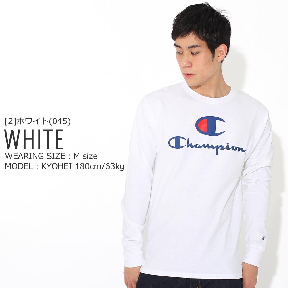 チャンピオン ロンT メンズ 長袖Tシャツ Champion プリント ロゴ T 