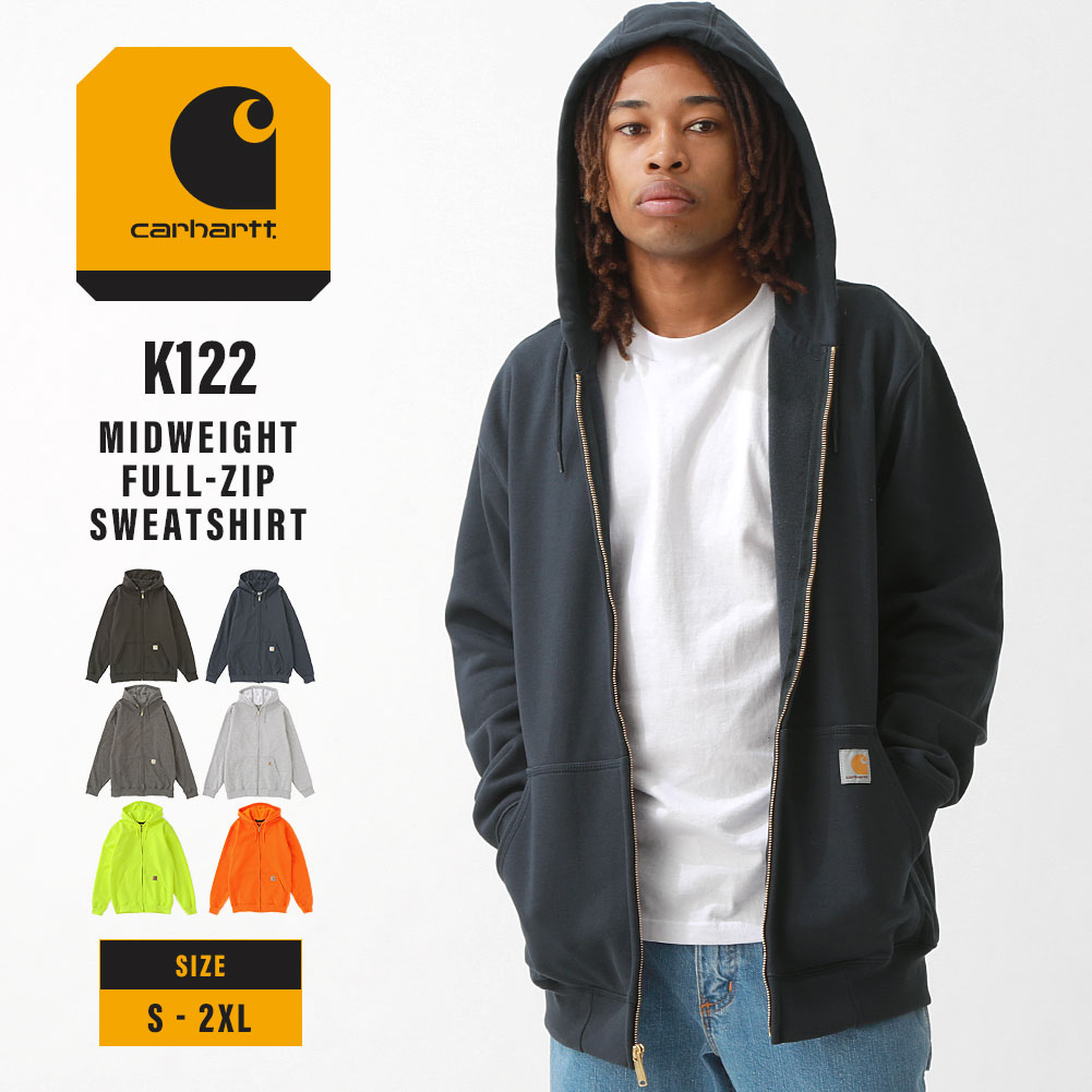 Carhartt Sweatshirts: Men's K122 472 Navy Midweight Hooded
