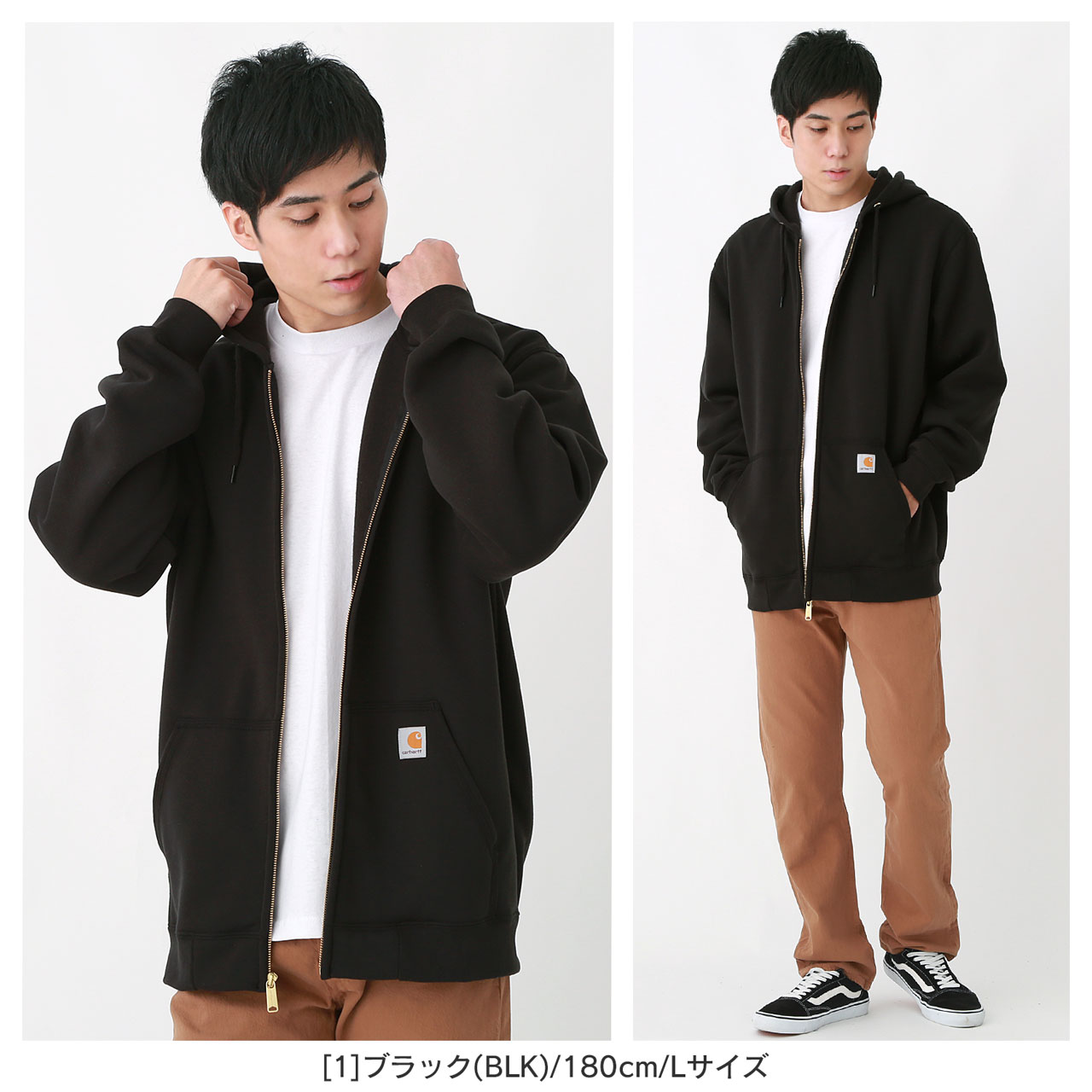 カーハート パーカー K122 ジップアップ メンズ 裏起毛 Carhartt