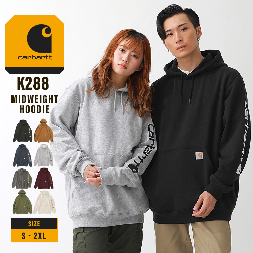 Carhartt スウェット プルオーバー パーカー 袖ロゴ ビッグサイズ