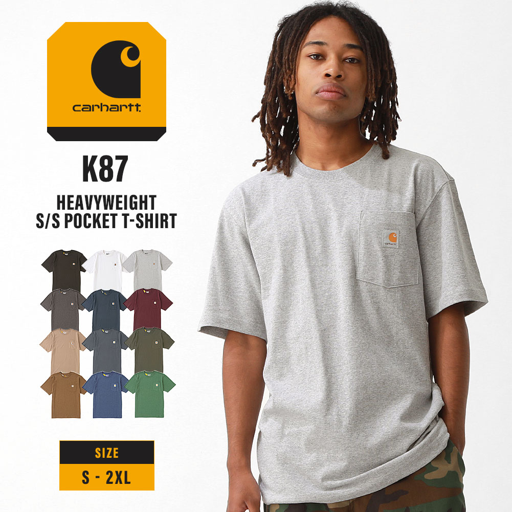 Carhartt カーハート Tシャツ 半袖 メンズ ポケット付き K87 USAモデル