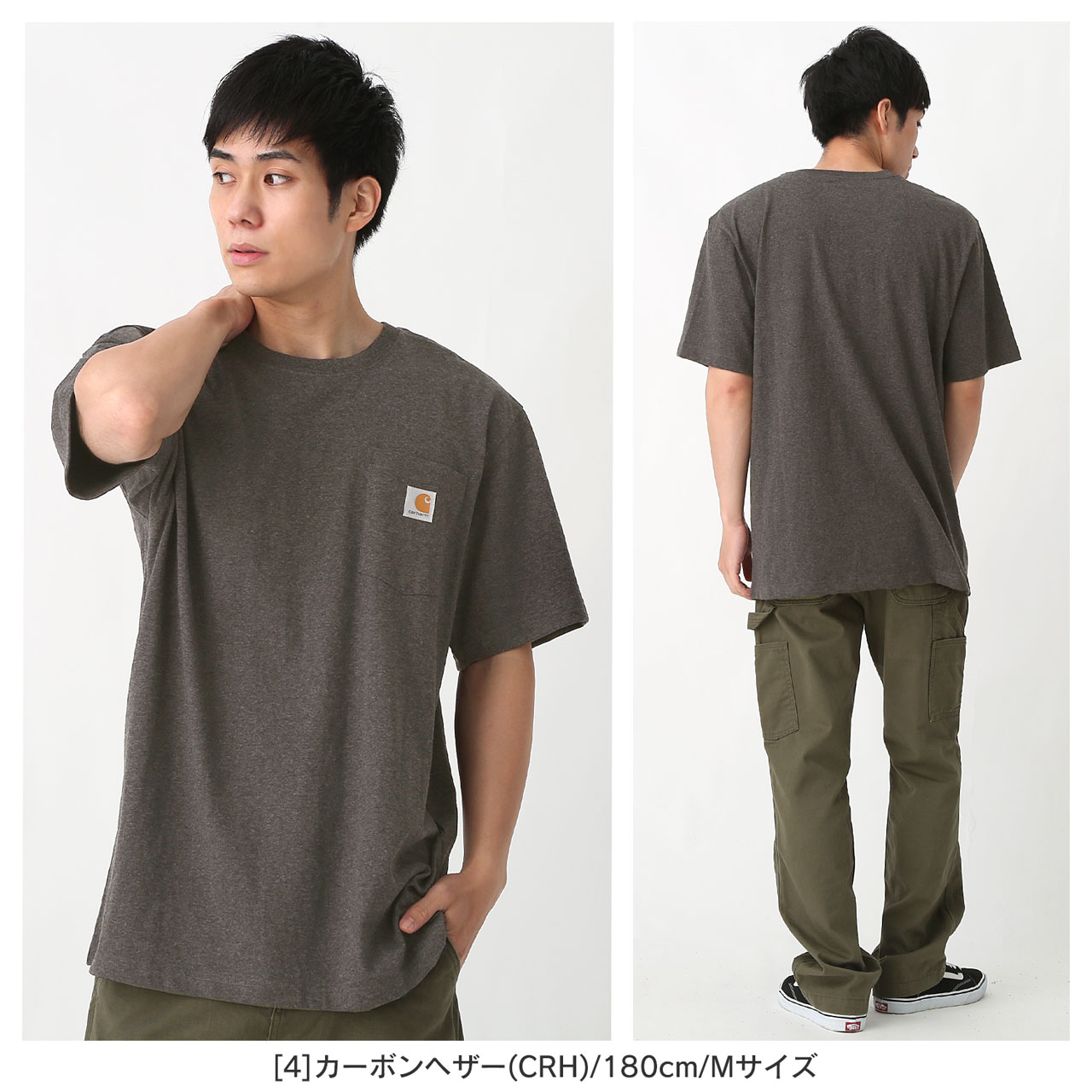 Carhartt カーハート Tシャツ 半袖 K87 メンズ ポケット 厚手 ヘビーウェイト 半袖Tシャツ ビッグ US規格 【メール便可】